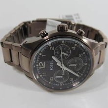 Fossil Brown Chronograph Stainless Steel Ladies Watch Ch2811