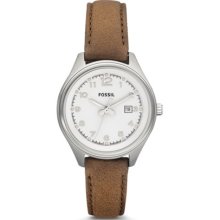 Fossil Flight Mini Three Hand Leather Watch - Tan - AM4379