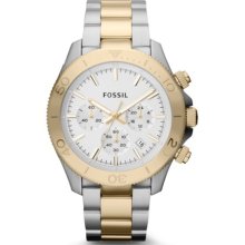 FOSSIL FOSSIL Retro Traveler Chronograph Stainless Steel Watch Two-Tone