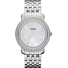 Fossil Ladies Stainless Steel Case and Bracelet Mother of Pearl Dial ES3112