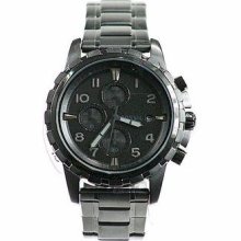 Fossil Men s FS4646 Black Stainless Steel Chronograph Analog Watch