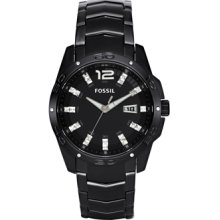 Fossil Mens Black Band/Black Dial Watch