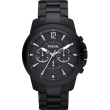 Fossil Men's Grant FS4723 Black Stainless-Steel Quartz Watch with Black Dial