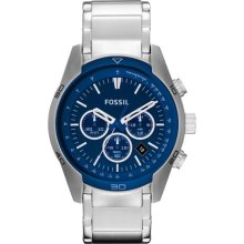 Fossil Men's Machine CH2841 Silver Stainless-Steel Quartz Watch w ...