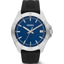 Fossil Men's Retro Traveler AM4444 Black Silicone Analog Quartz W ...