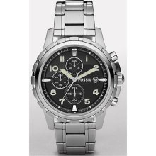 Fossil Men's Stainless Steel Case Chronograph Steel Bracelet Watch Fs4542