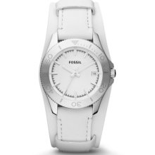 Fossil Retro Traveler Three Hand Leather Watch White - AM4458