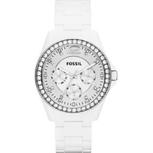 Fossil Riley Boyfriend Bracelet Watch - White