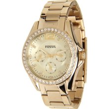 Fossil Riley Gold Stainless Steel Bracelet Women's Watch - ES3203