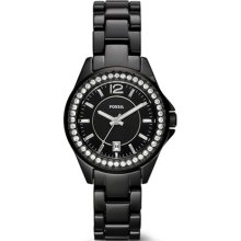 Fossil Riley Mini Ceramic - Black Women's watch #CE1054