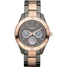 Fossil Rose Gold and Smoke Ion Chronograph Women's Watch ES3030