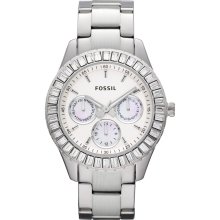 Fossil Silver Plated Stainless Steel Ladies Watch ES2956