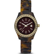 Fossil Stella Mini Three Hand Resin Watch - Tort - ES2922