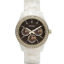 Fossil Stella Multi Function Watch In Pearl