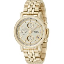 Fossil Watch, Womens Gold Plated Bracelet ES2197