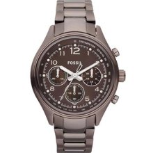 Fossil Women's Ch2811 Flight Brown Stainless Steel Chronograph Watch