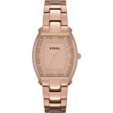 Fossil Womens Wallace Analog Stainless Watch - Rose Gold Bracelet - Rose Gold Dial - ES3120