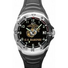 Frontier Watches US Marines Black Rubber Analog Watch