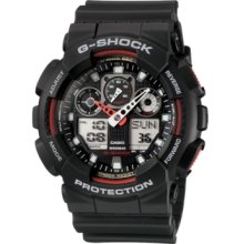 G-Shock Watch, Mens Analog Digital Black Resin Strap GA100-1A4