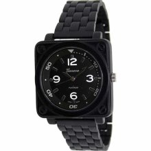 Geneva Platinum Men's 2045.Black Black Ceramic Quartz Watch with Black Dial