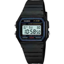 Genuine New Casio Men's Classic F91W-1 Black Digital Resin Strap Watch w/ Alarm
