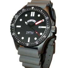 German Military Titanium Watch. GPW GMT. Red Minute Hand. Grey NATO