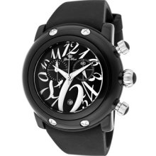 Glam Rock Watches Miami Beach Chronograph Black Dial Black Polyurethan