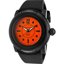 Glam Rock Watches Women's Miami Beach Bright Orange Dial Black Silicon