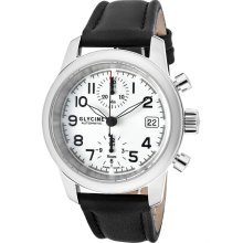 Glycine Men's White Dial Watch 3825-14-LB9