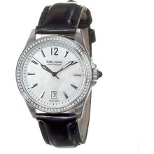 Golana Swiss Women's 'Aura Pro 100' Steel and Leather Quartz Watch