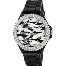 Golden Classic Women's Glam Jelly Watch in Camo Black