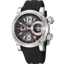 Graham Men's 'Swordfish' Black Dial Rubber Strap Automatic Watch