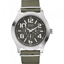 Green Wristwatch With Date Guess Men's Mod. W10617g1