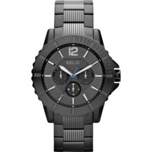 Gresham Black Multifunction Bracelet Watch