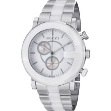 Gucci Men's '101G' Swiss Made Quartz Stainless Steel & Ceramic Bracelet Watch