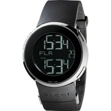 Gucci Men's Small Digital/ Analog Black Strap Watch