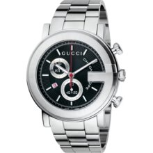 Gucci Watch, Mens G Chrono Collection Stainless Steel Bracelet 44mm YA