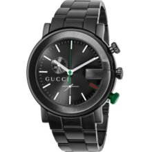 Gucci Watch, Mens G Chrono Collection Black Stainless Steel Bracelet 4