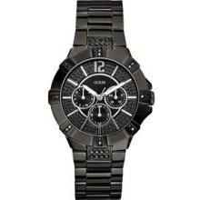 GUESS Chronograph Black Ion Ladies Watch U13620L1