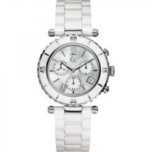 Guess Collection GC I43001M1 Chronograph White Ceramic Women's Watch