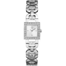 Guess Crystal Silver-Tone Link Women's Watch U95162L1