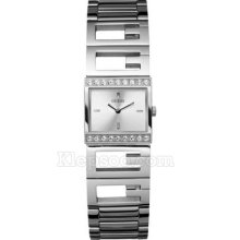 Guess G4 Me Women's Quartz Watch With Silver Dial Analogue Display And Silver Stainless Steel Strap W90064l1