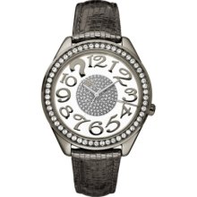 Guess Iconic See-Thru Watch Ladies gunmetal-tone platingW Case Crystal #U10636L1