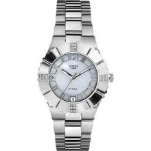 Guess Ladies Silver Mopearl Dial Analog I90192l1 Watch