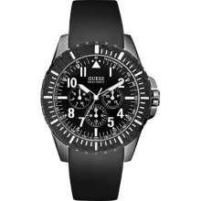 Guess Mens Multi Function Black Silicone Watch U96017g1