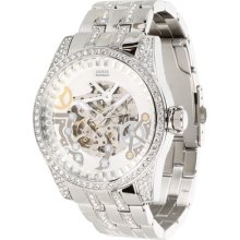 Guess Mens U0012g1 Silver Tone Exhibition Watch