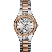 Guess U13586L2 Silver Dial Two Tone Stainless Steel Women's Watch