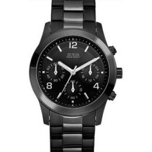 Guess Womens Black Feminine Contemporary Chronograph Watch U13578l2