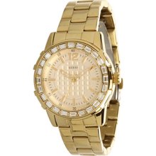 Guess Womens U0018L2 Dazzling Gold Petite Chronograph Watch