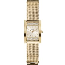 GUESS Yellow Gold-Tone Crystal Watch